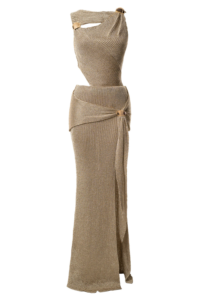 Gold Hazel Metallic Wrap Skirt
