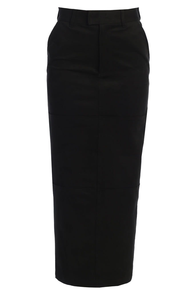 Black Joy Suede Maxi Skirt