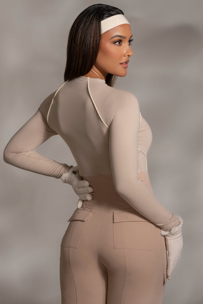 Tan Nyah Nylon Utility Pants