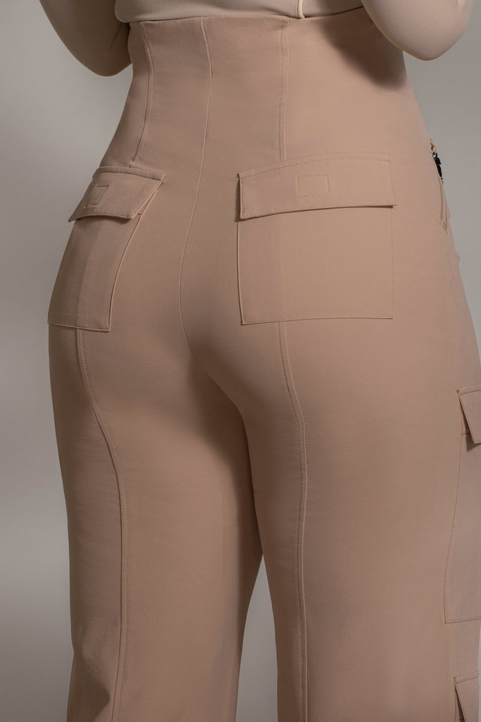 Tan Nyah Nylon Utility Pants
