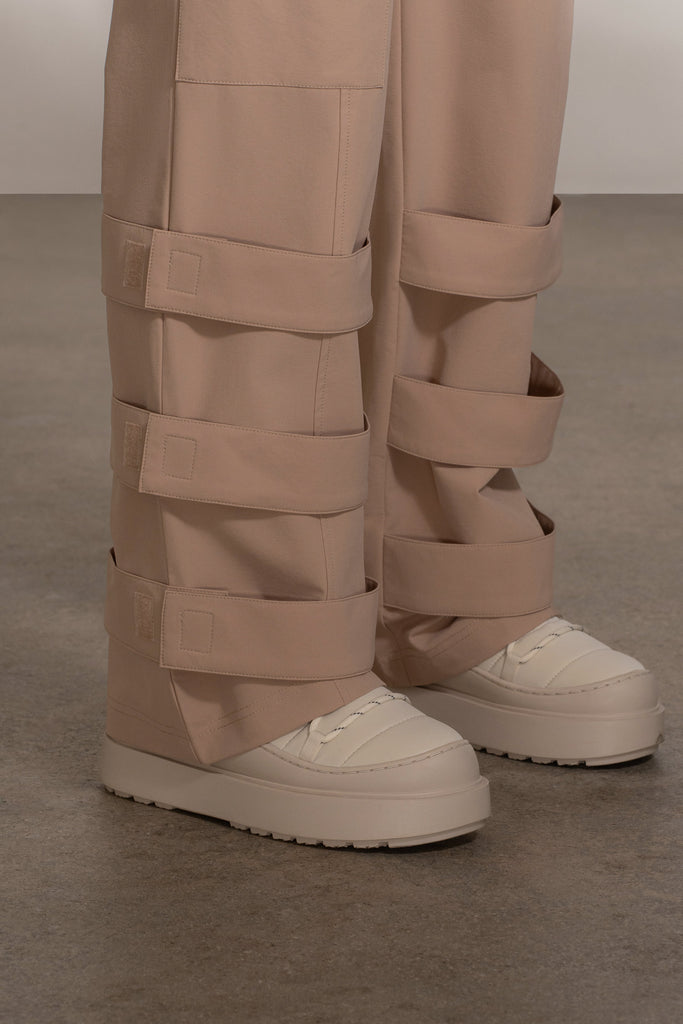 Tan Nyah Nylon Utility Pants