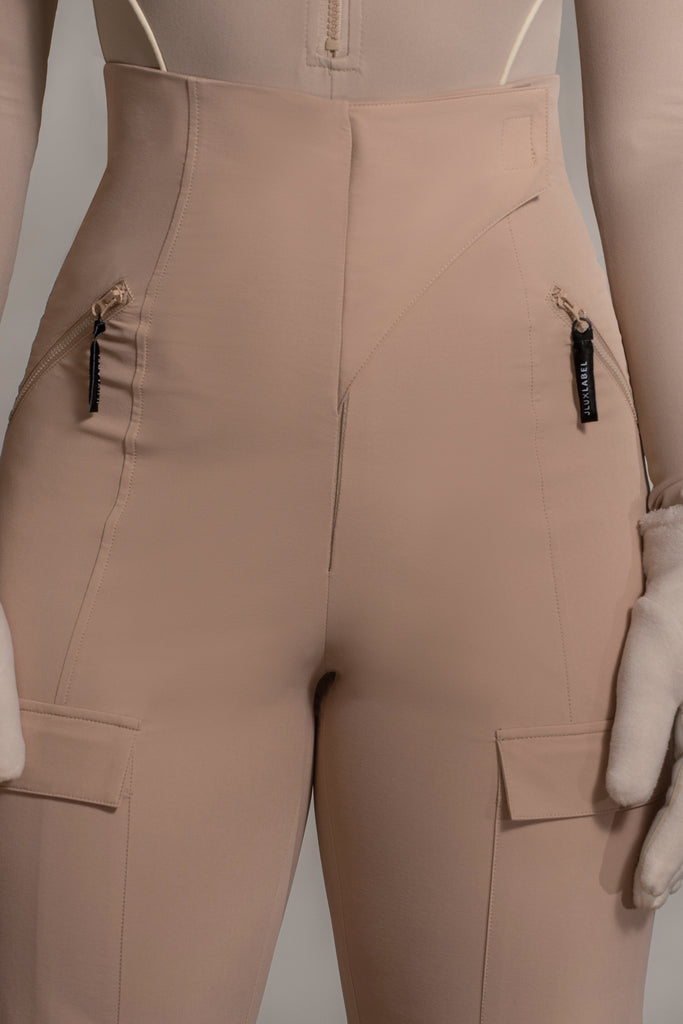 Tan Nyah Nylon Utility Pants