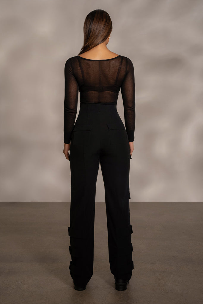 Black Nyah Nylon Utility Pants