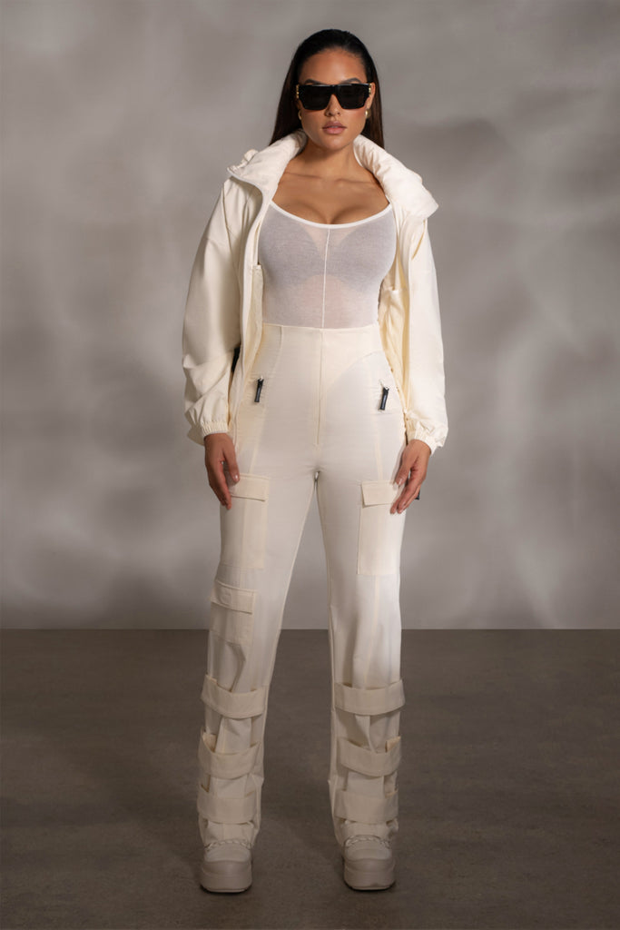 Buttercream Nyah Nylon Utility Pants