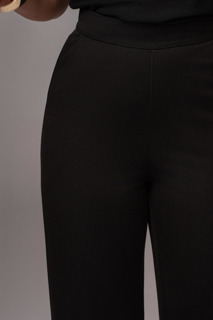 Black Status Belted Pants