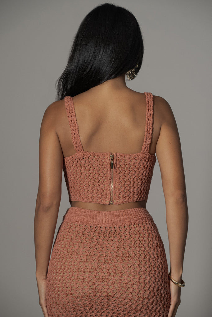Terra Cotta Sea Depths Maxi Skirt