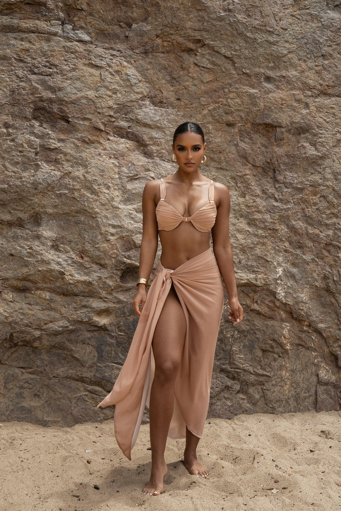 Tan Uncharted Waters Sarong